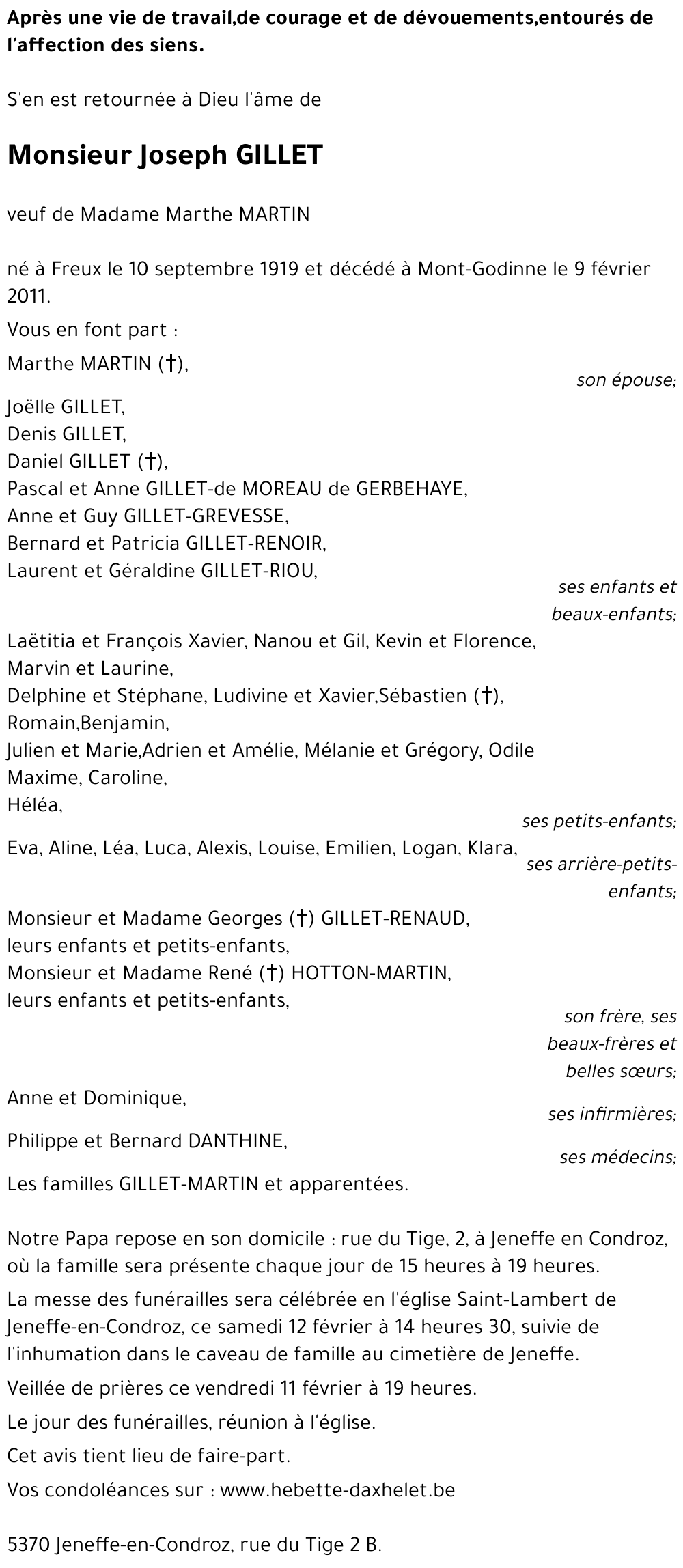 Joseph GILLET