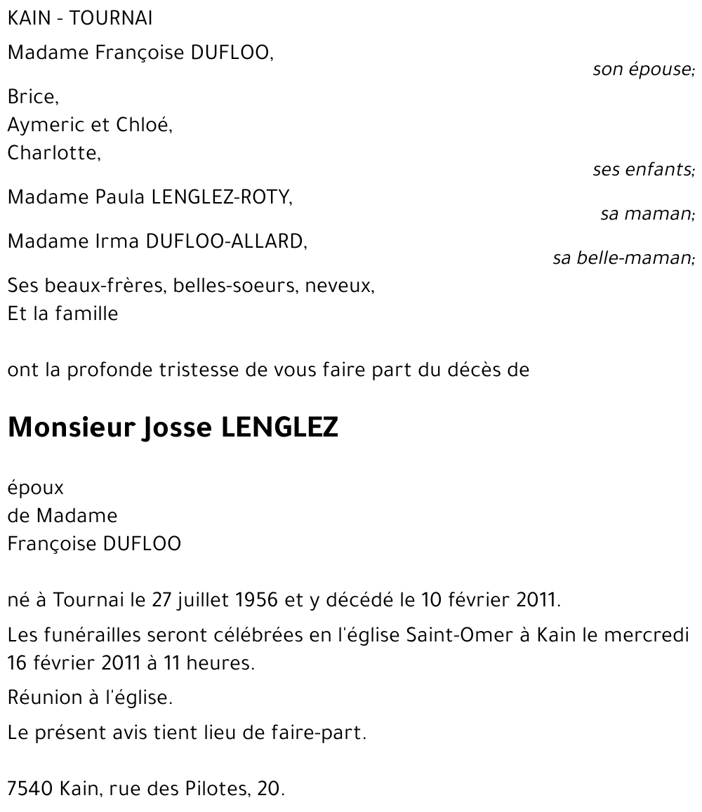 Josse LENGLEZ
