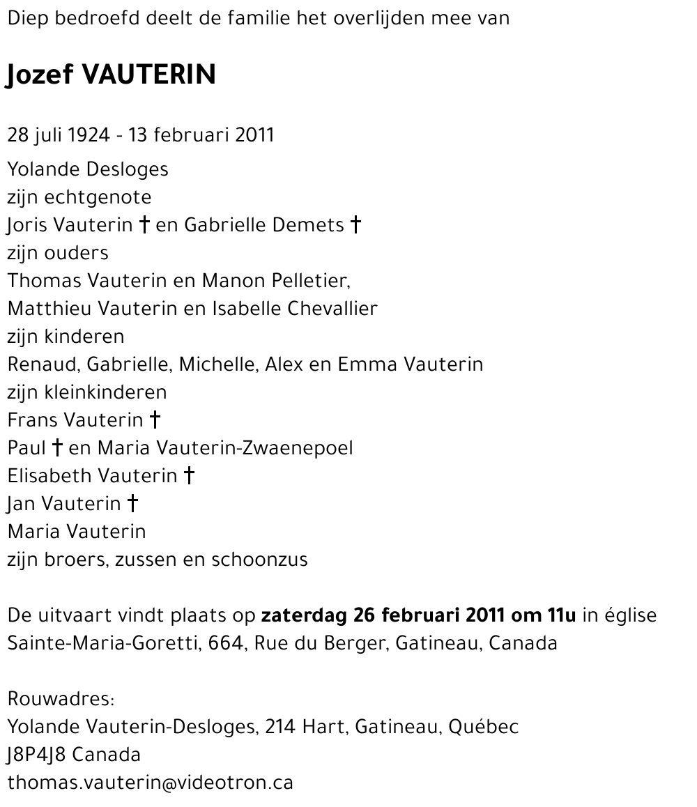 Jozef VAUTERIN