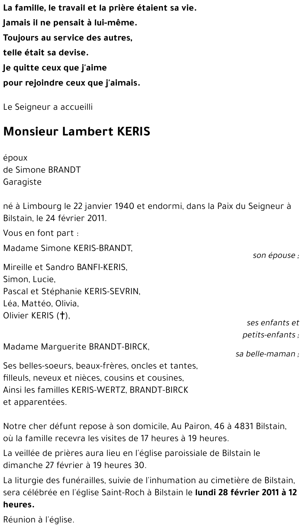 Lambert KERIS