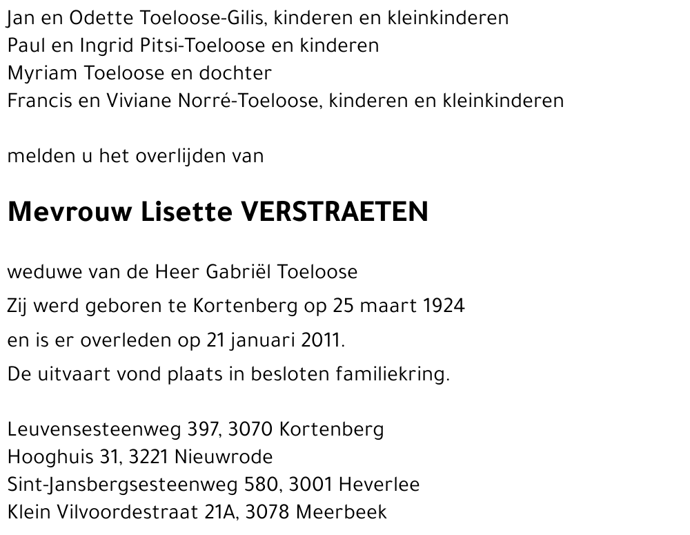 Lisette VERSTRAETEN