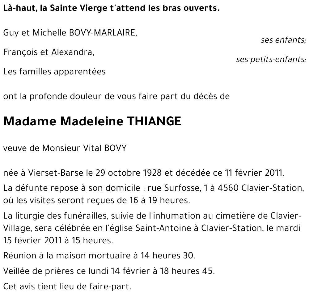 Madeleine THIANGE