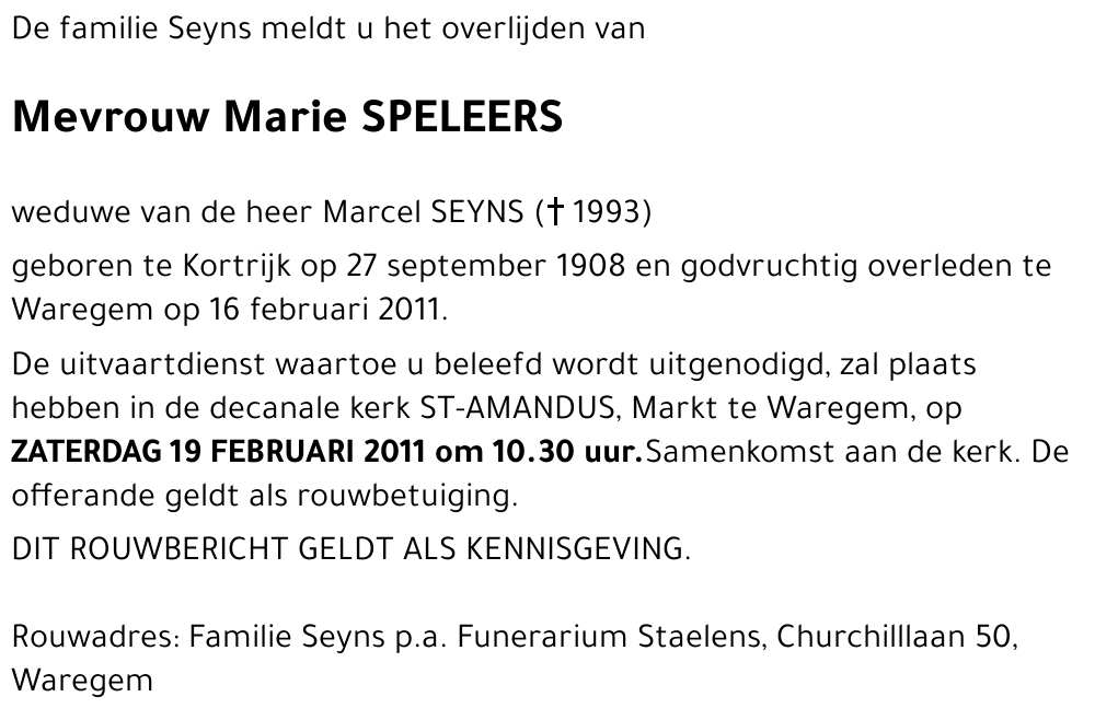 Marie SPELEERS