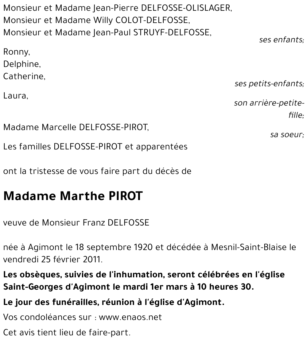 Marthe PIROT