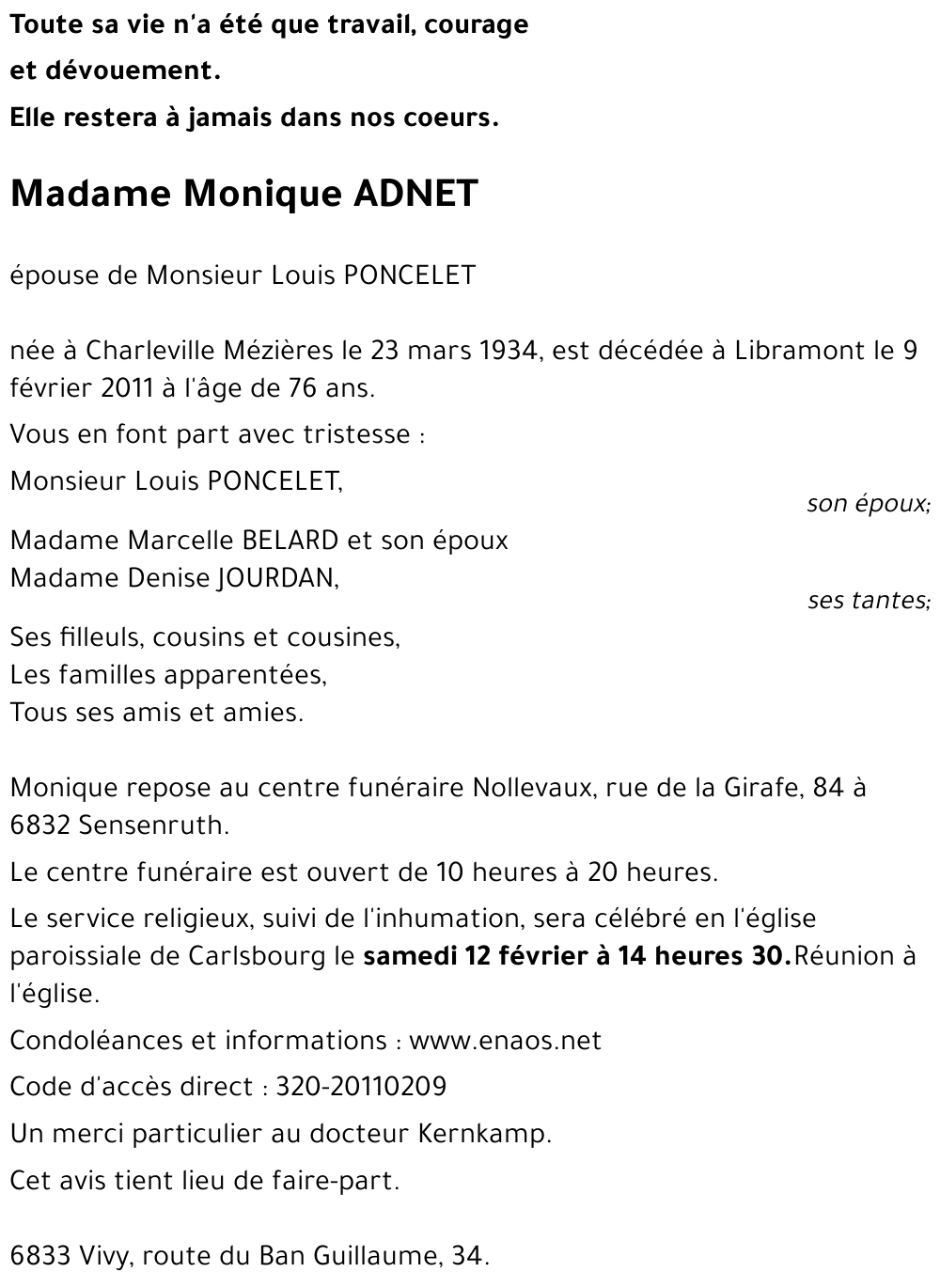 Monique ADNET