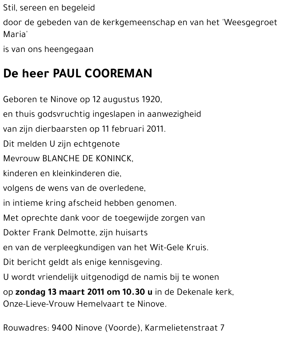 Paul COOREMAN