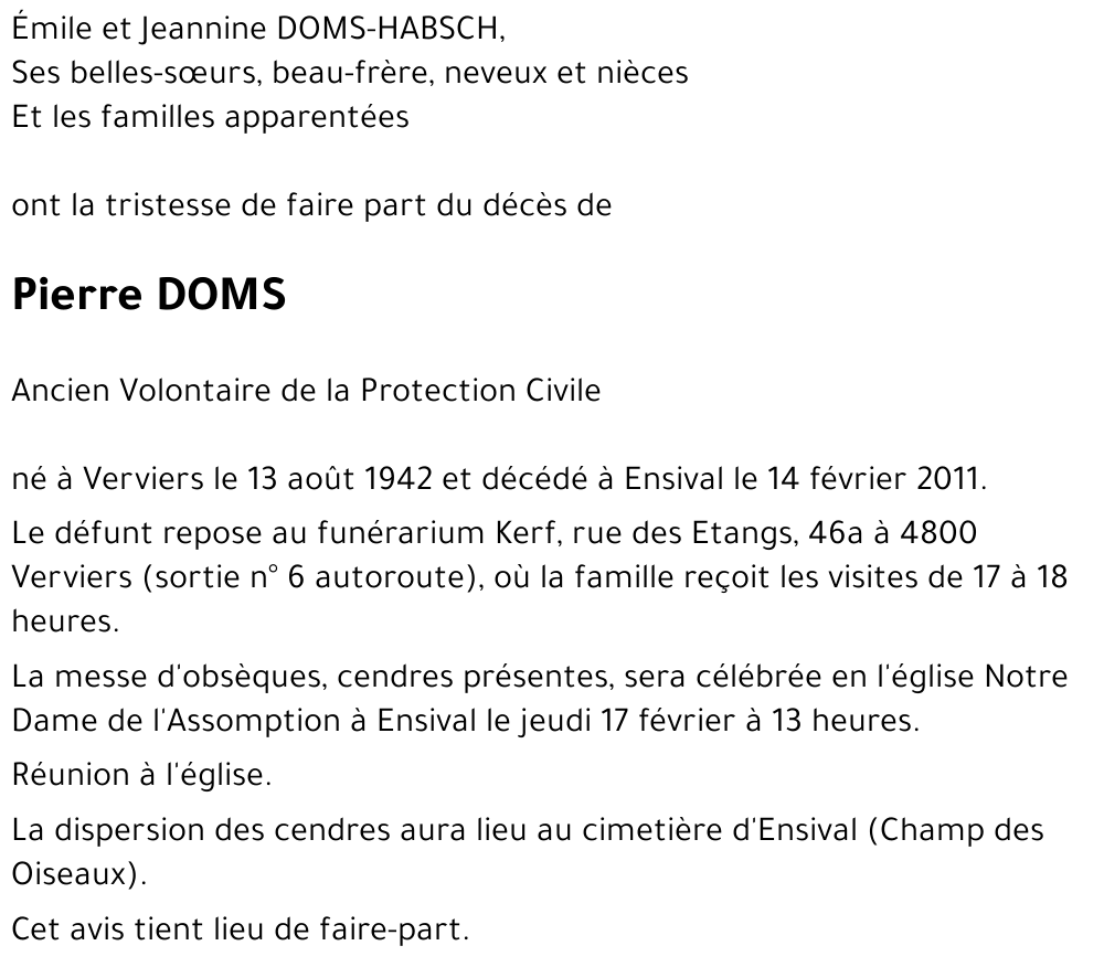 Pierre DOMS