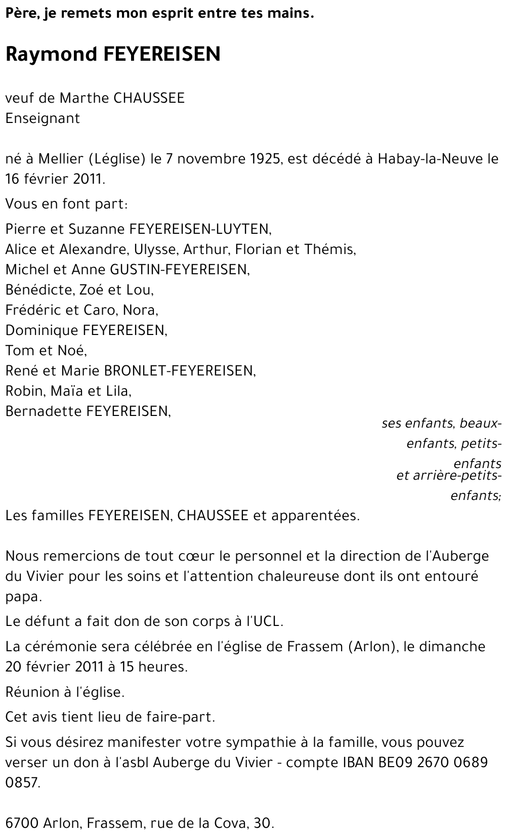 Raymond FEYEREISEN