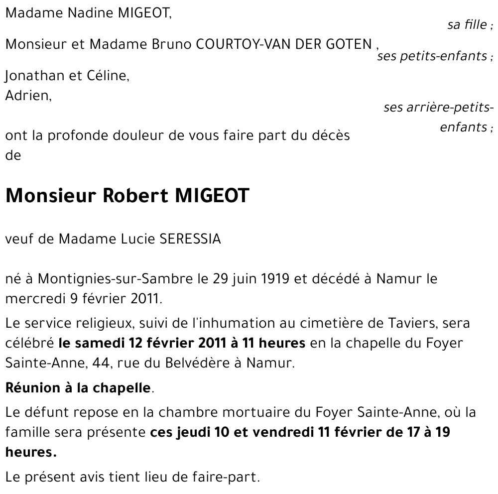 Robert MIGEOT