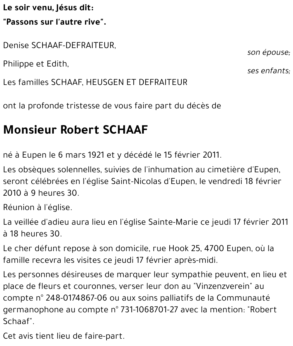 Robert SCHAAF