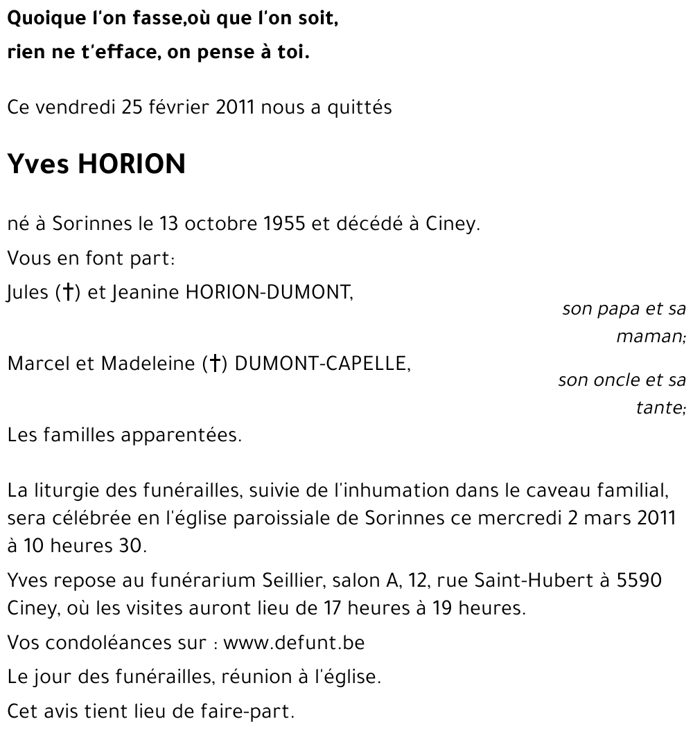 Yves HORION