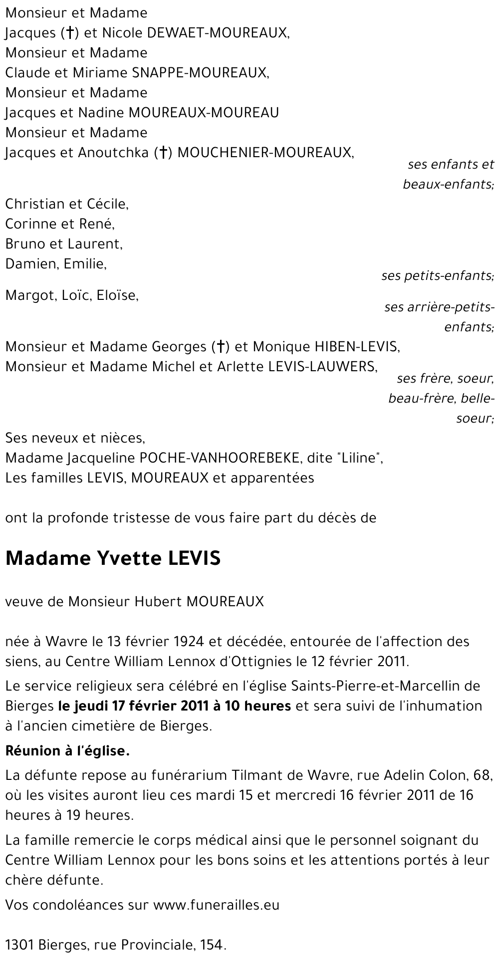 Yvette LEVIS