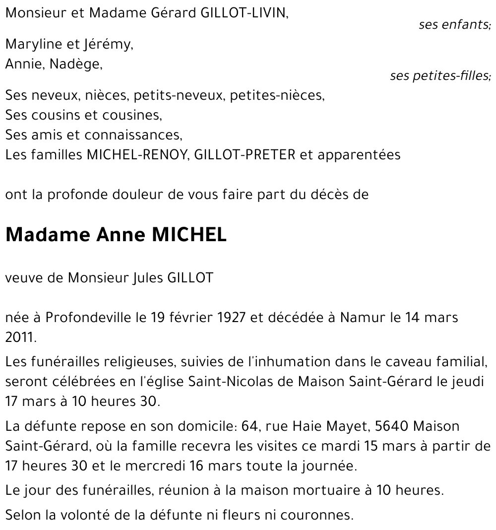 Anne MICHEL