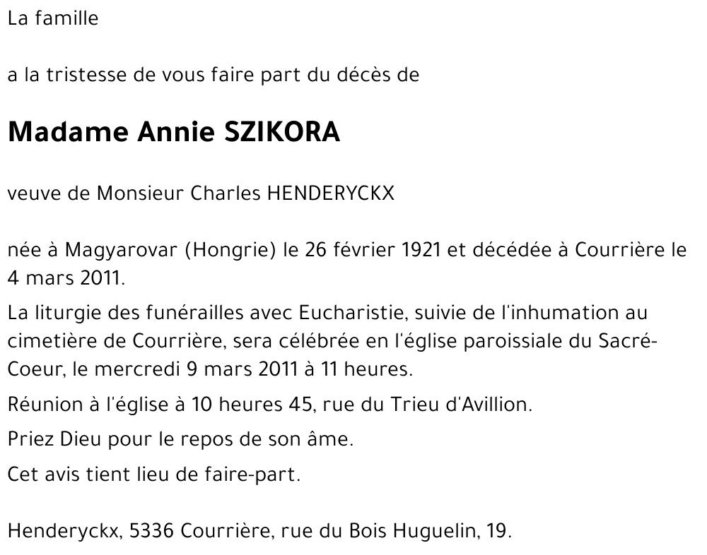 Annie SZIKORA