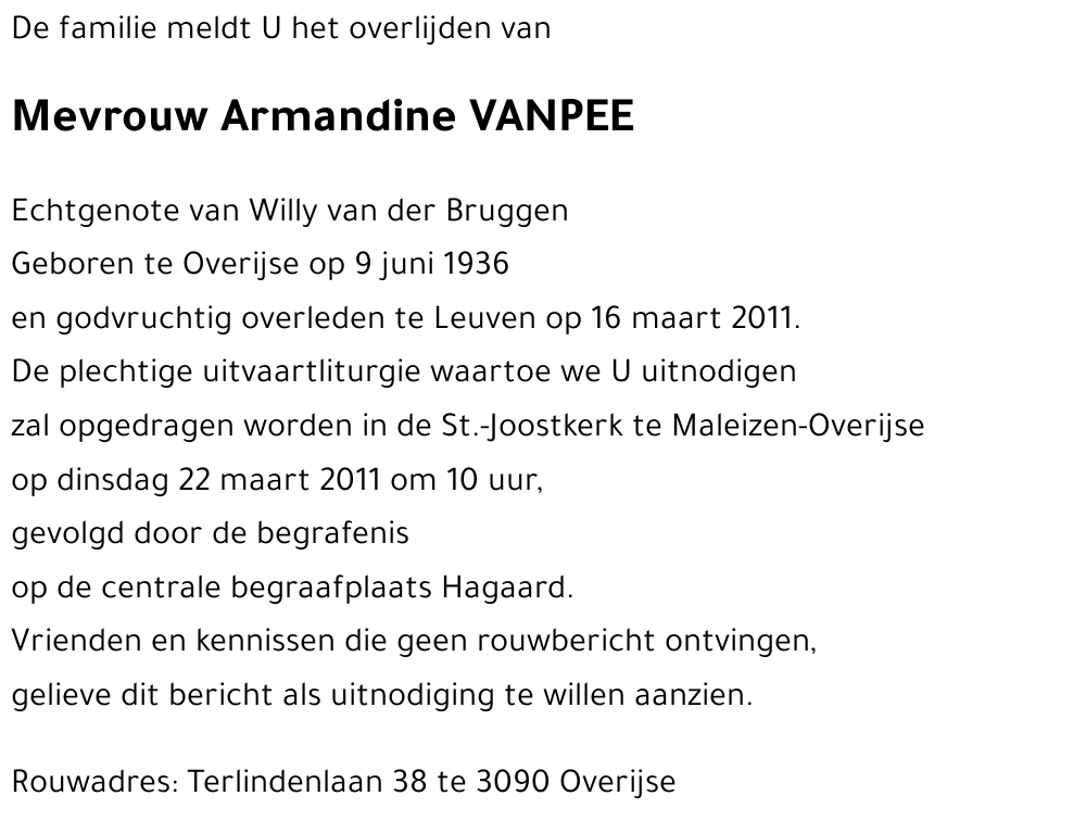 Armandine VANPEE