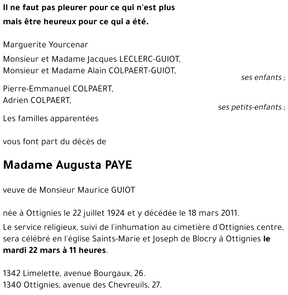 Augusta PAYE