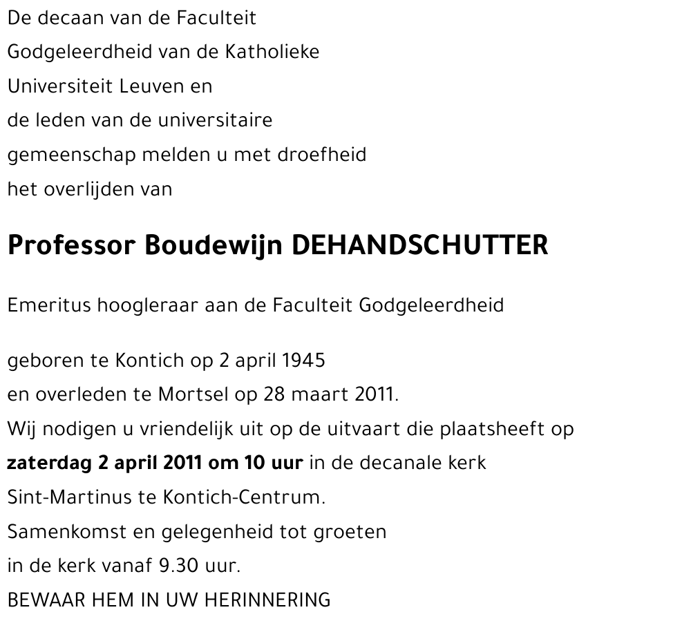 Boudewijn DEHANDSCHUTTER