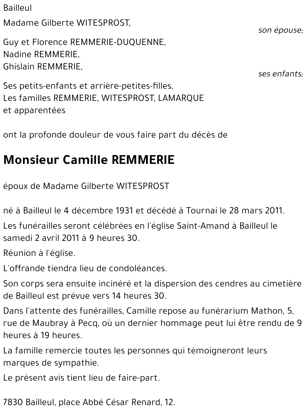 Camille REMMERIE