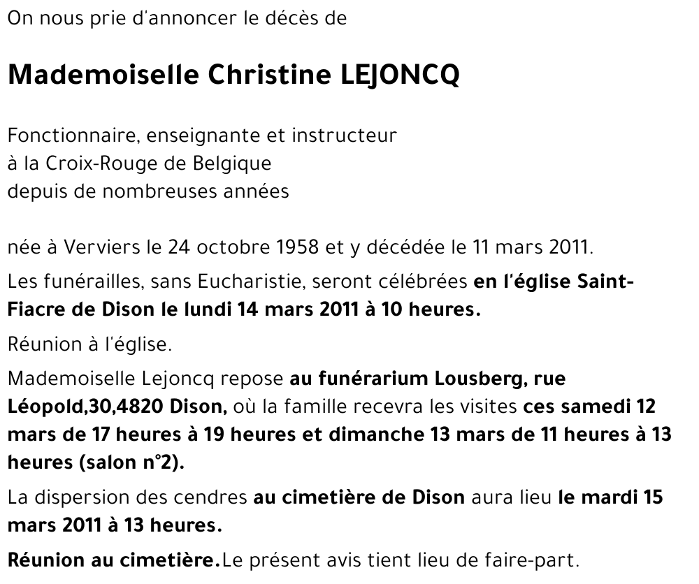 Christine LEJONCQ