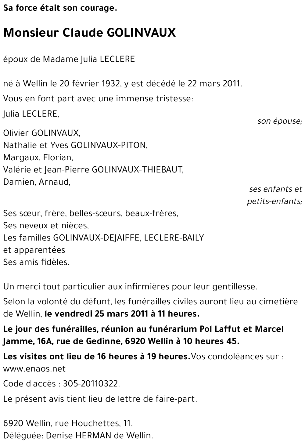 Claude GOLINVAUX