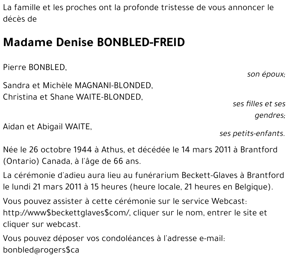 Denise BONBLED-FREID