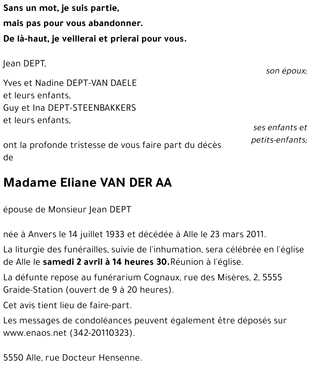 Eliane Van der Aa