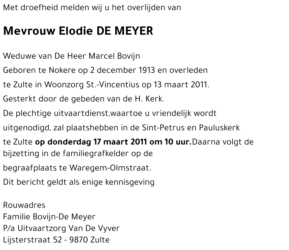 Elodie DE MEYER
