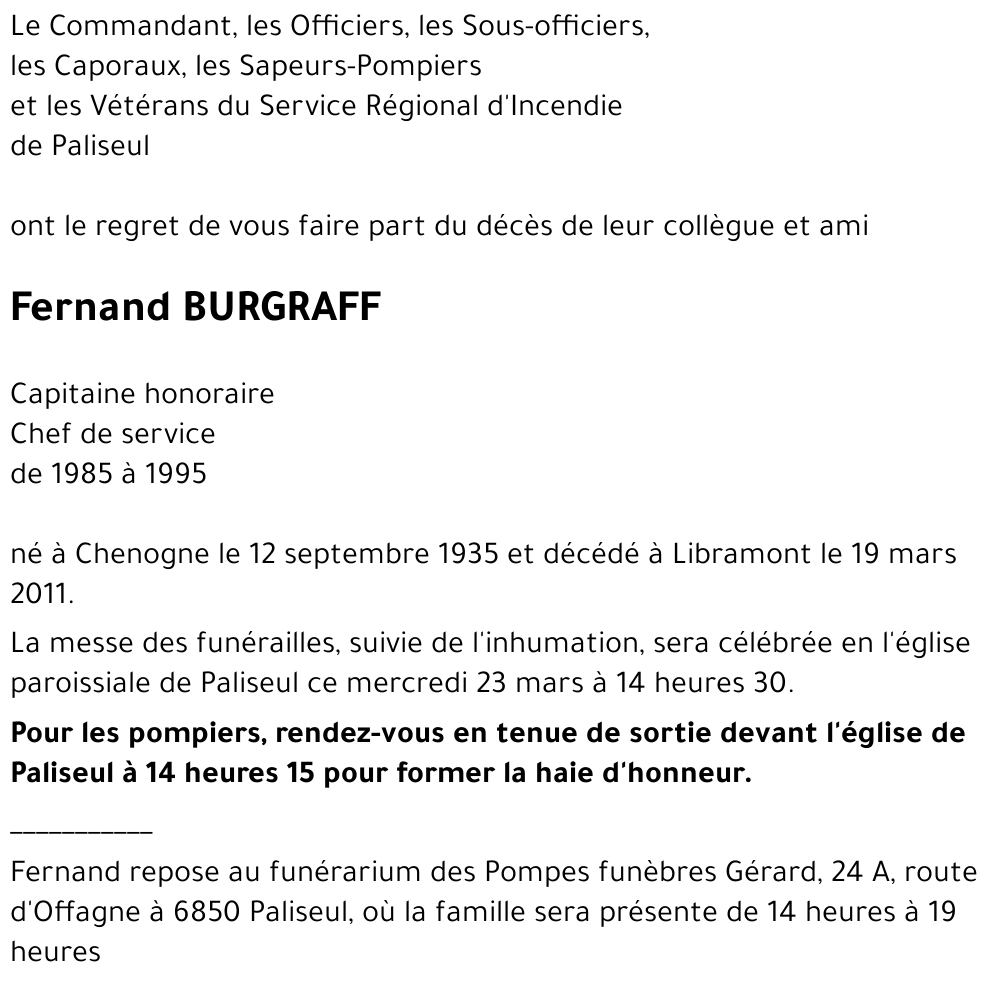 Fernand BURGRAFF