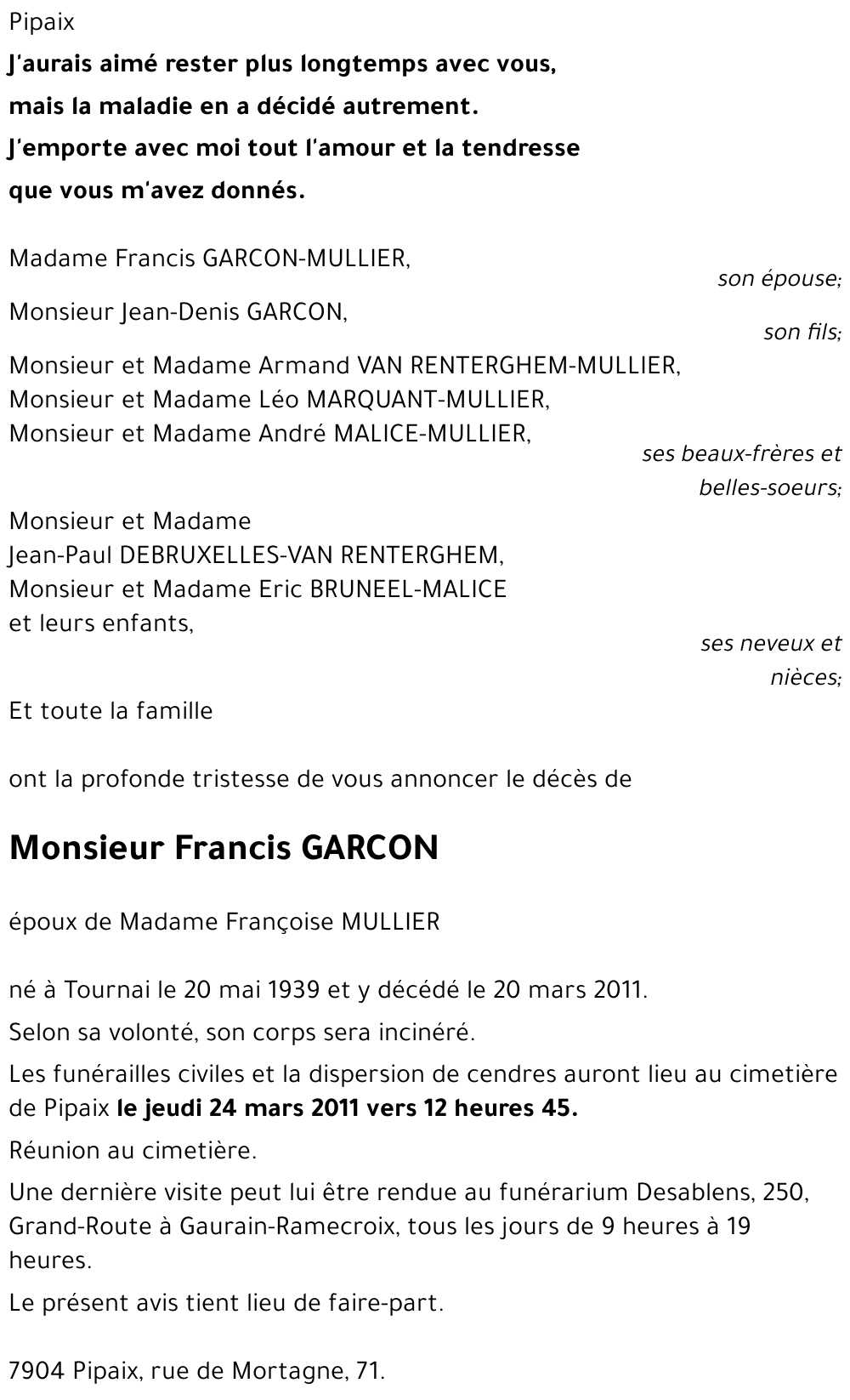 Francis GARCON