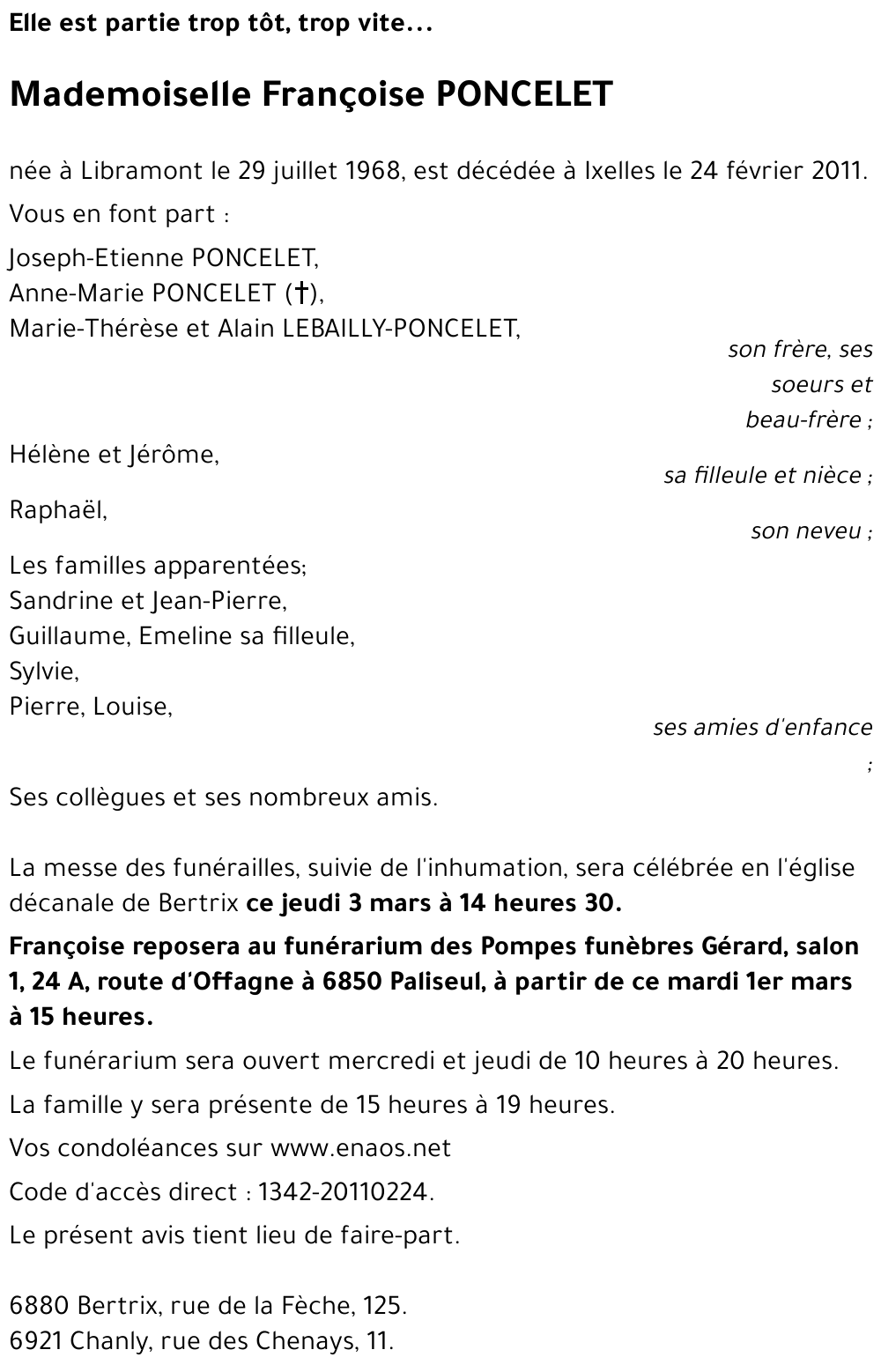 Françoise PONCELET