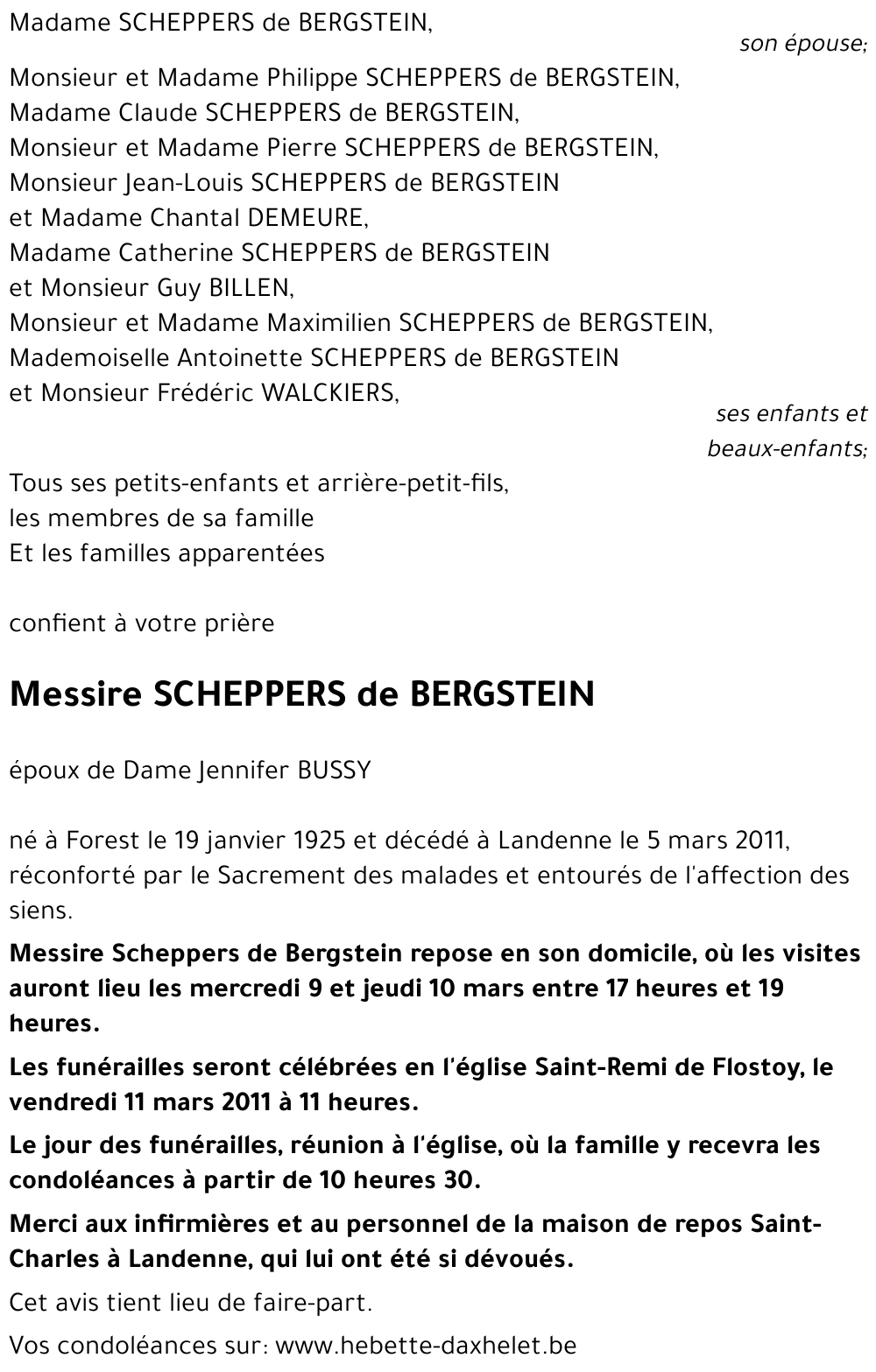 Gaëtan SCHEPPERS de BERGSTEIN