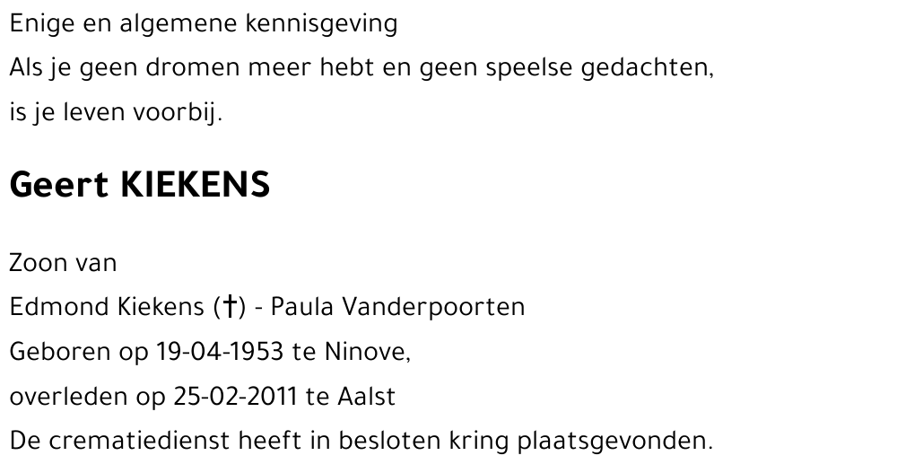 Geert KIEKENS