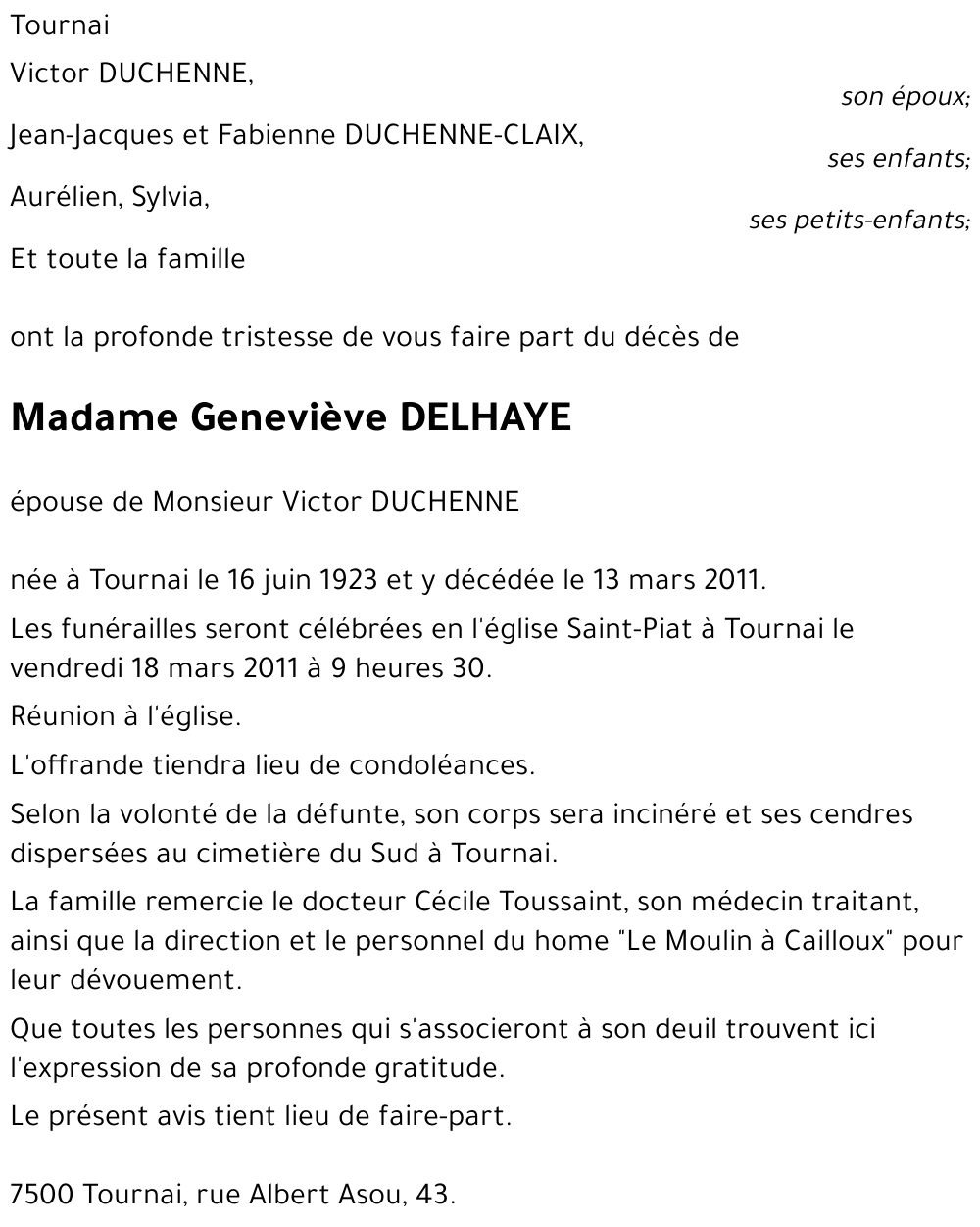 Geneviève DELHAYE