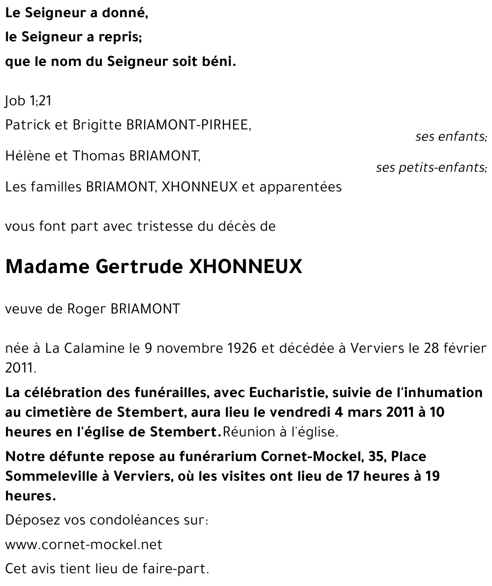 Gertrude XHONNEUX