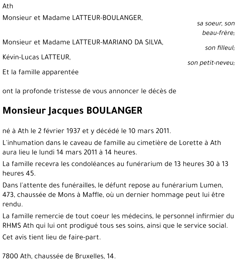 Jacques BOULANGER