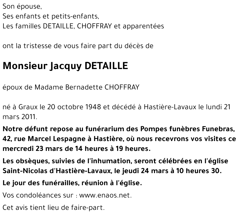Jacquy DETAILLE