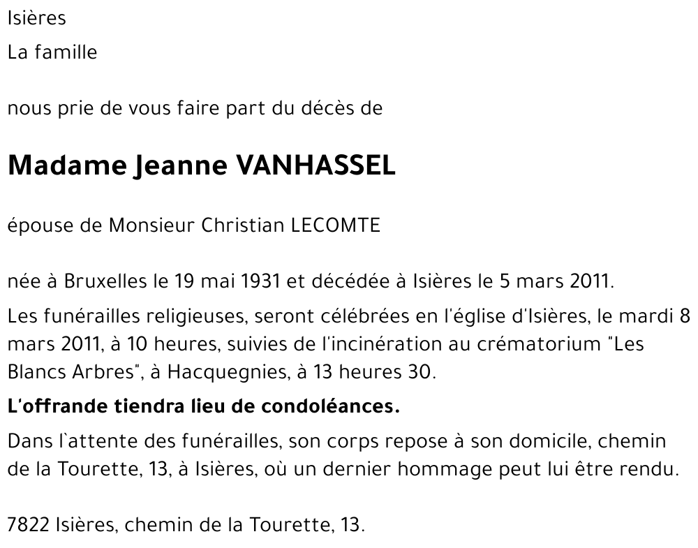 Jeanne Vanhassel