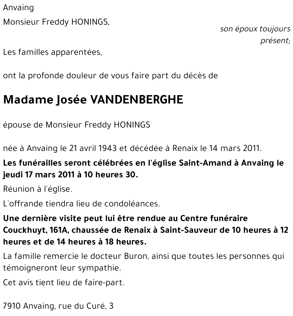 Josée VANDENBERGHE