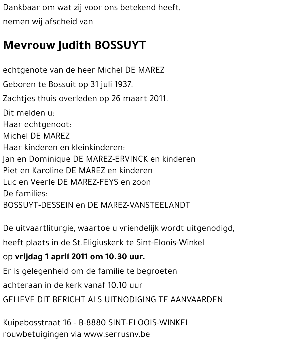 Judith BOSSUYT