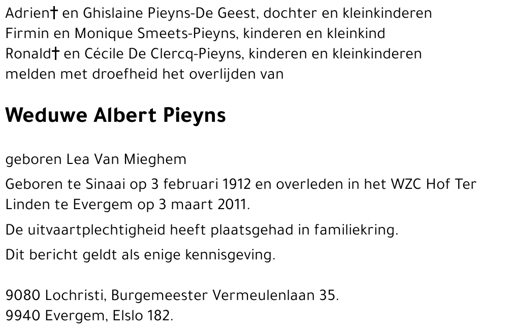 Lea Van Mieghem