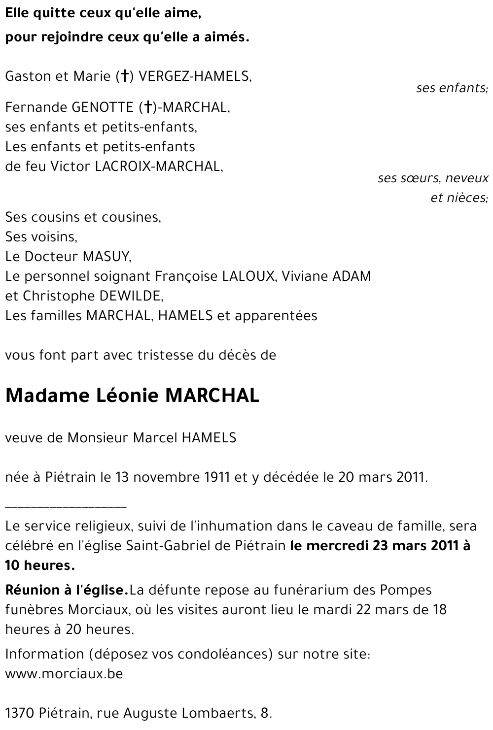 Léonie MARCHAL