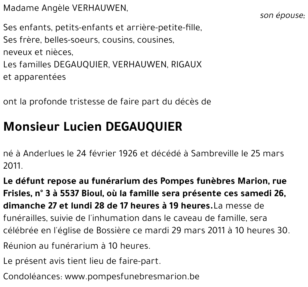 Lucien DEGAUQUIER