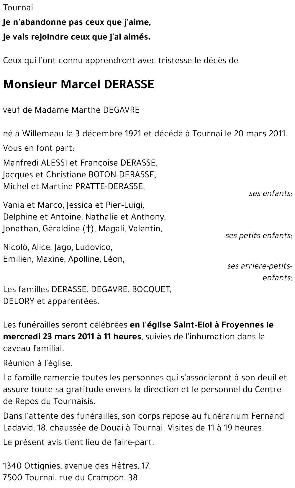 Marcel DERASSE
