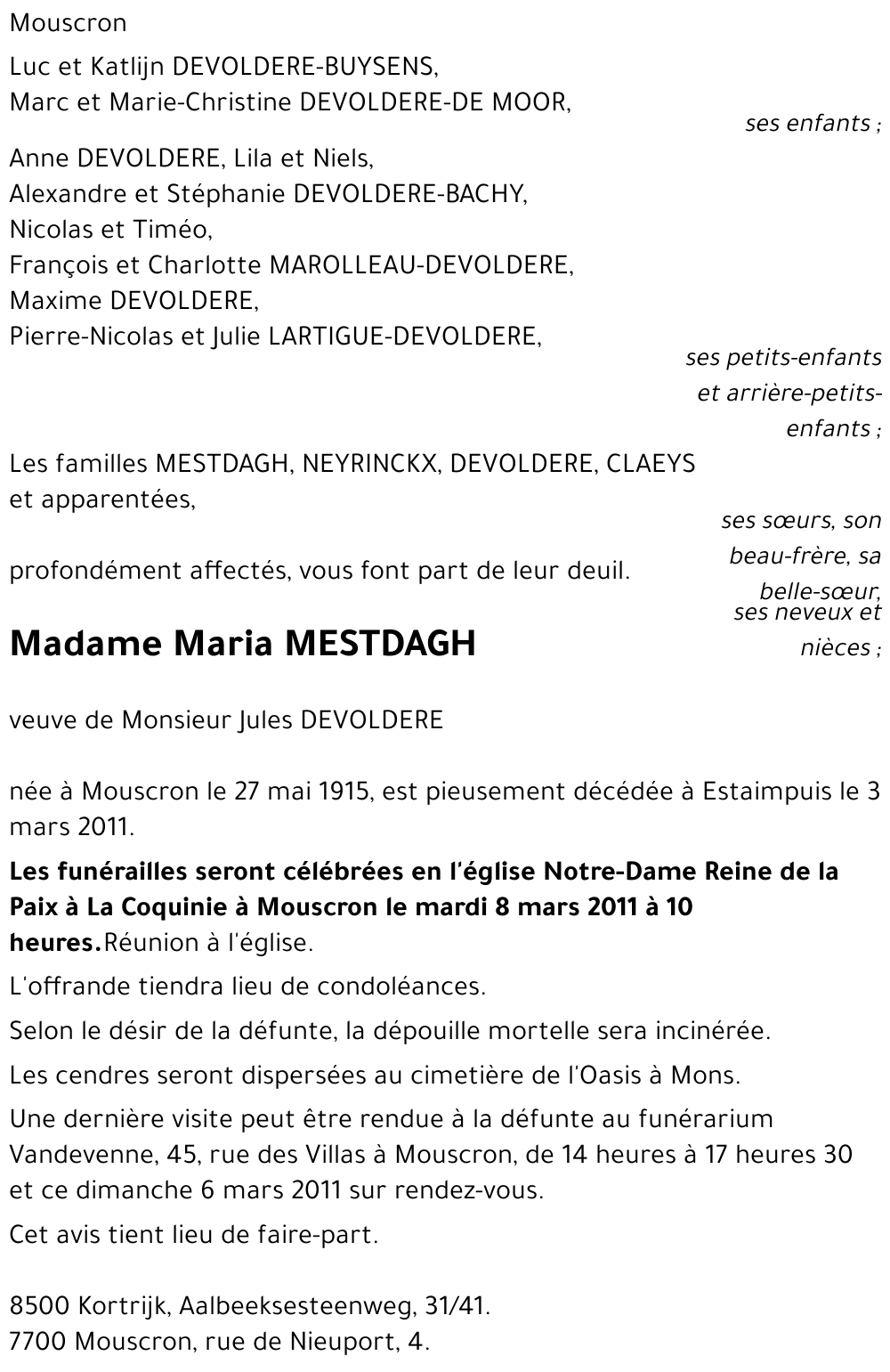 Maria MESTDAGH