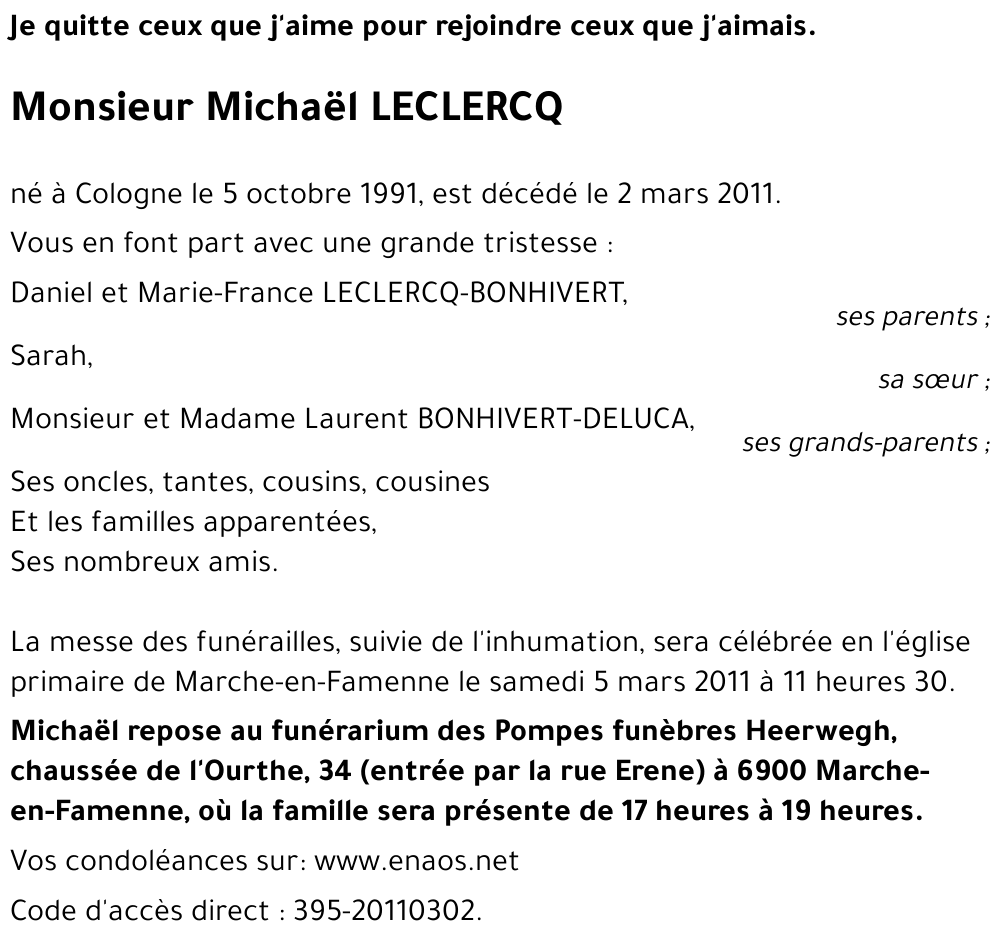 Michaël LECLERCQ