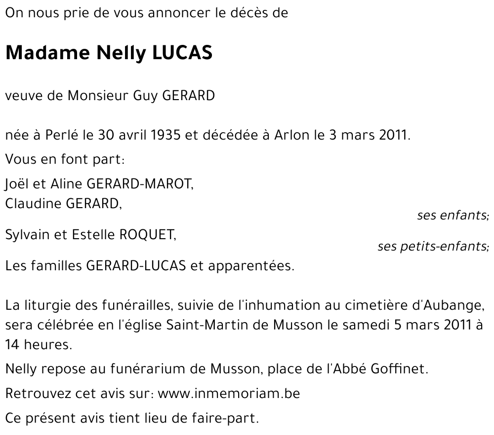 Nelly LUCAS