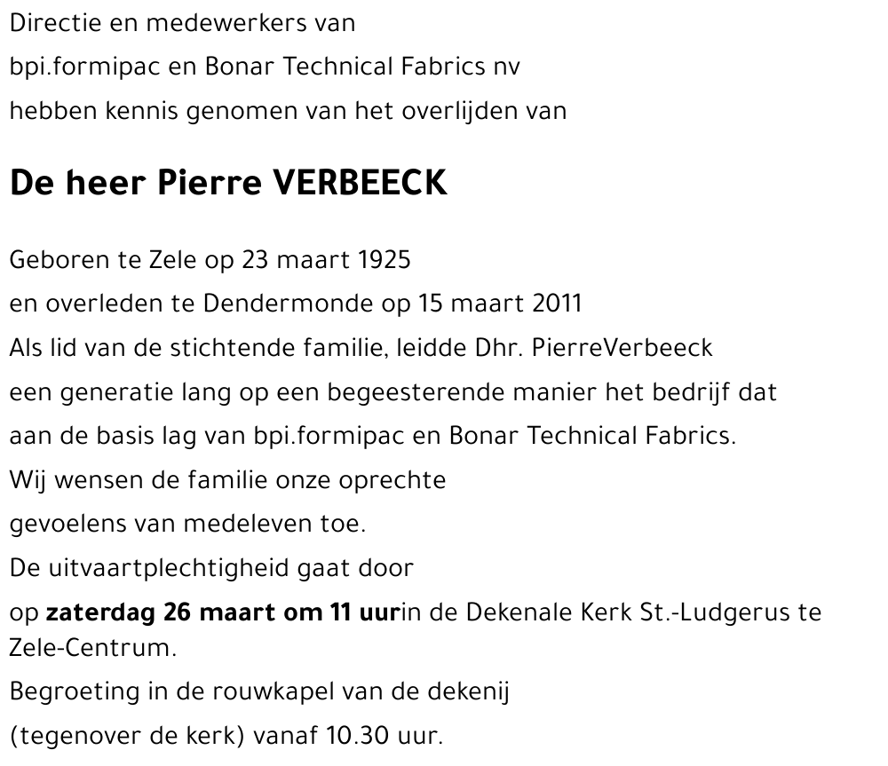 Pierre VERBEECK