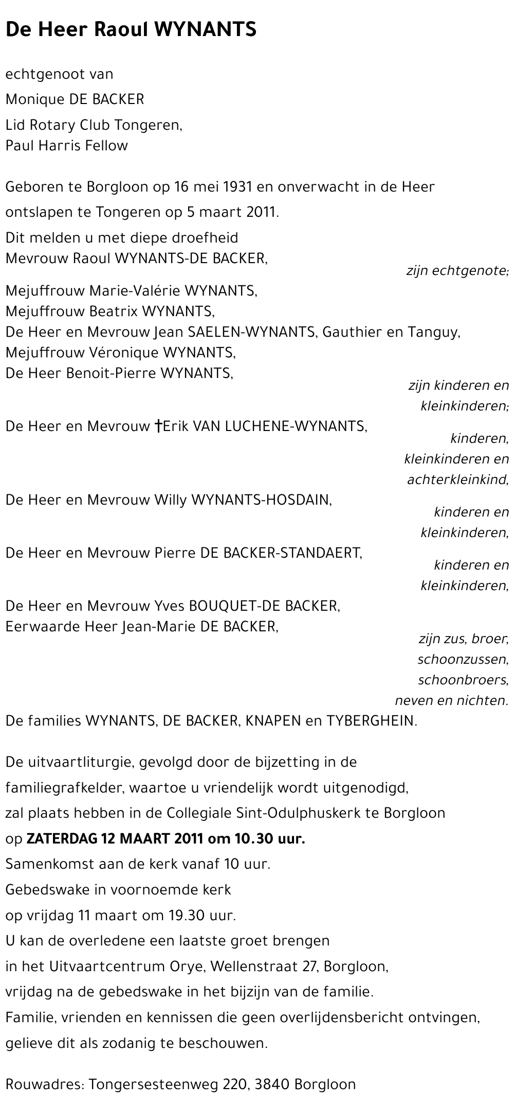 Raoul WYNANTS