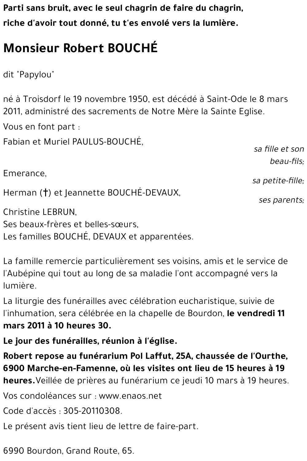 Robert BOUCHÉ