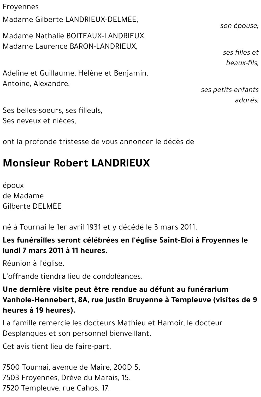 Robert LANDRIEUX